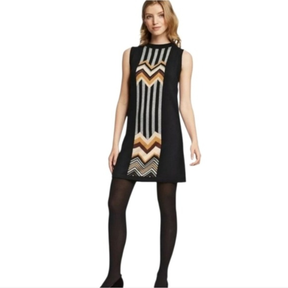 Missoni for Target 20th Anniversary Black Knit Chevron Shift Dress Womens Medium